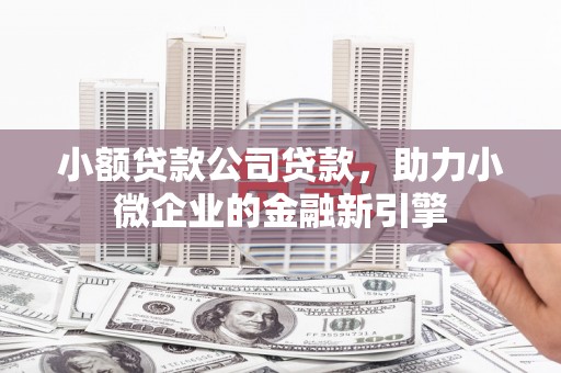 江源小额贷款公司贷款，助力小微企业的金融新引擎