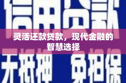 江源灵活还款贷款，现代金融的智慧选择