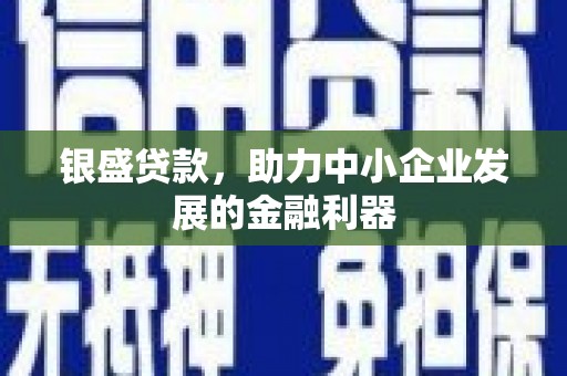 江源银盛贷款，助力中小企业发展的金融利器