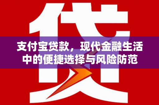 江源支付宝贷款，现代金融生活中的便捷选择与风险防范