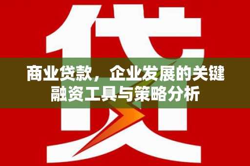 江源商业贷款，企业发展的关键融资工具与策略分析
