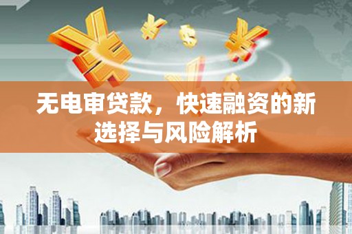 江源无电审贷款，快速融资的新选择与风险解析