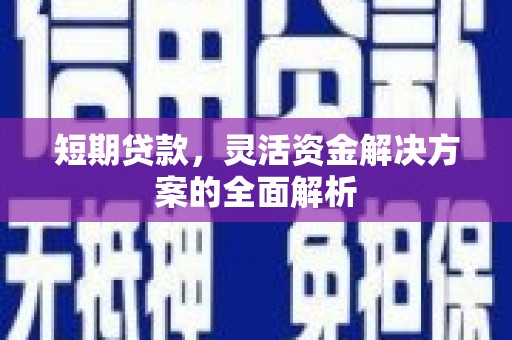 江源短期贷款，灵活资金解决方案的全面解析