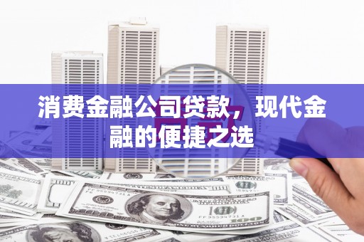 江源消费金融公司贷款，现代金融的便捷之选