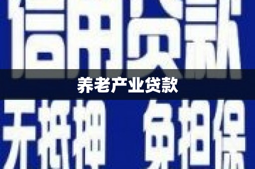 江源养老产业贷款
