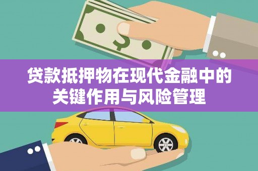 江源贷款抵押物在现代金融中的关键作用与风险管理
